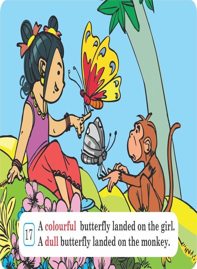Brainy Bug Resources Flash Card for Teaching Language (Adjectives in Sentences), for Language_Skills | Audio-Enabled in Hindi, English, Punjabi, Tamil, Kannada, Telugu - Image 3
